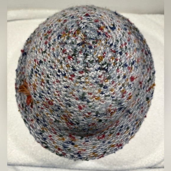 Vintage Eaton Wool Blend Tweed Cloche Hat Made In Italy - Picture 6 of 10